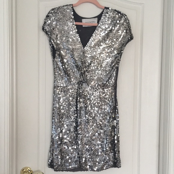 ASO Blair Waldorf Gossip Girl Valentino Sequin Silk Dress US 8 - Picture 3 of 12